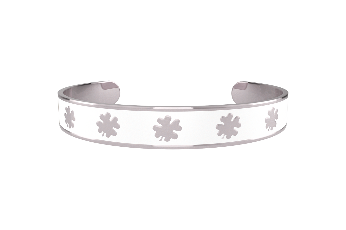 Pulsera Clasica Trebol 4 Hojas Acero