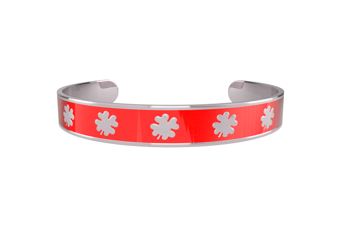 Pulsera Clasica Trebol 4 Hojas Acero