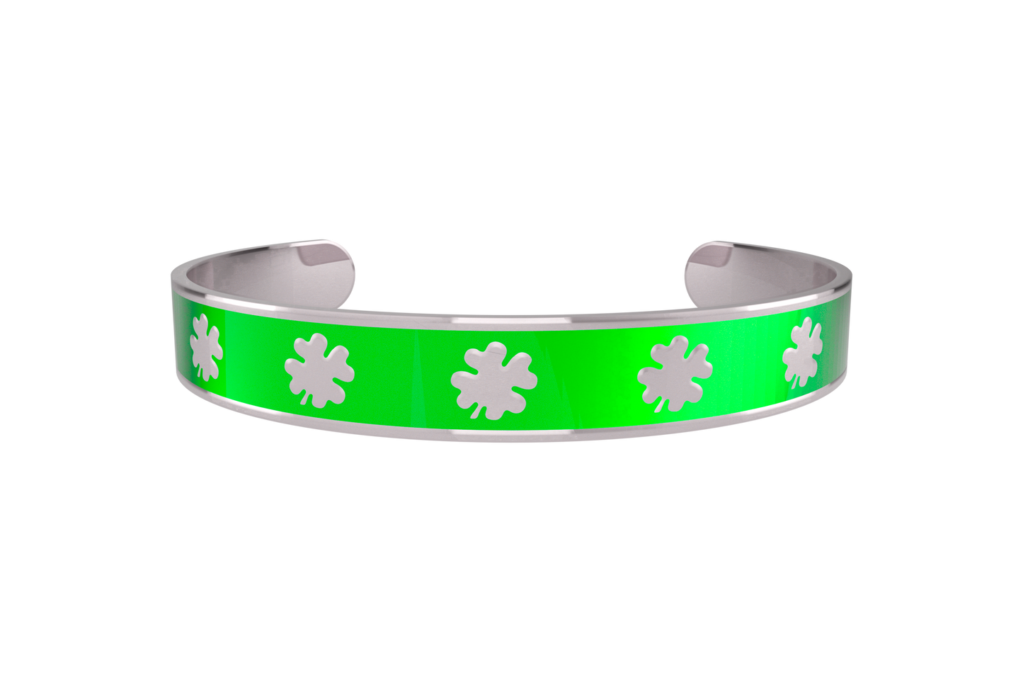 Pulsera Clasica Trebol 4 Hojas Acero