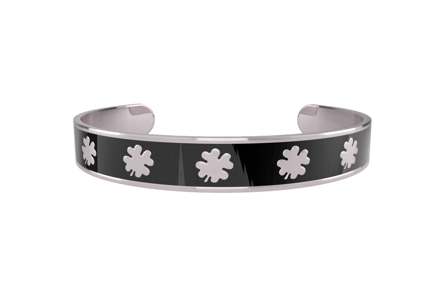Pulsera Clasica Trebol 4 Hojas Acero