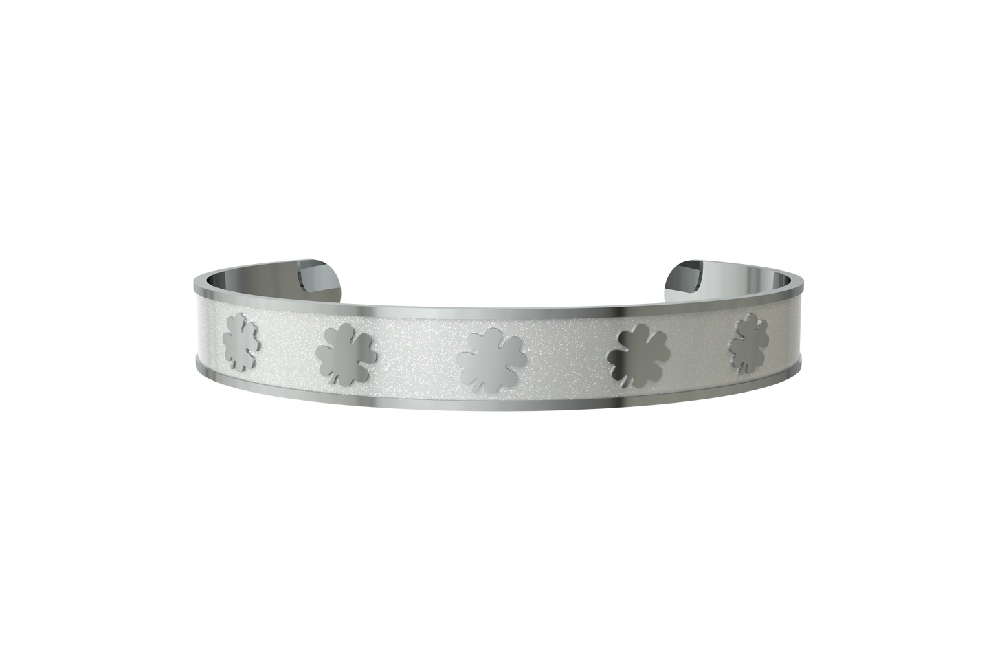 Pulsera Clasica Trebol 4 Hojas Acero