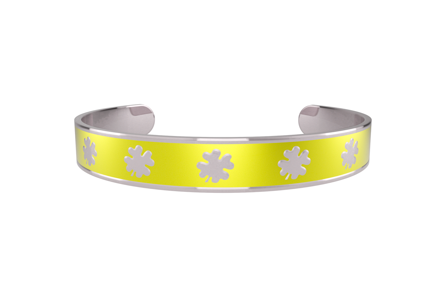 Pulsera Clasica Trebol 4 Hojas Acero