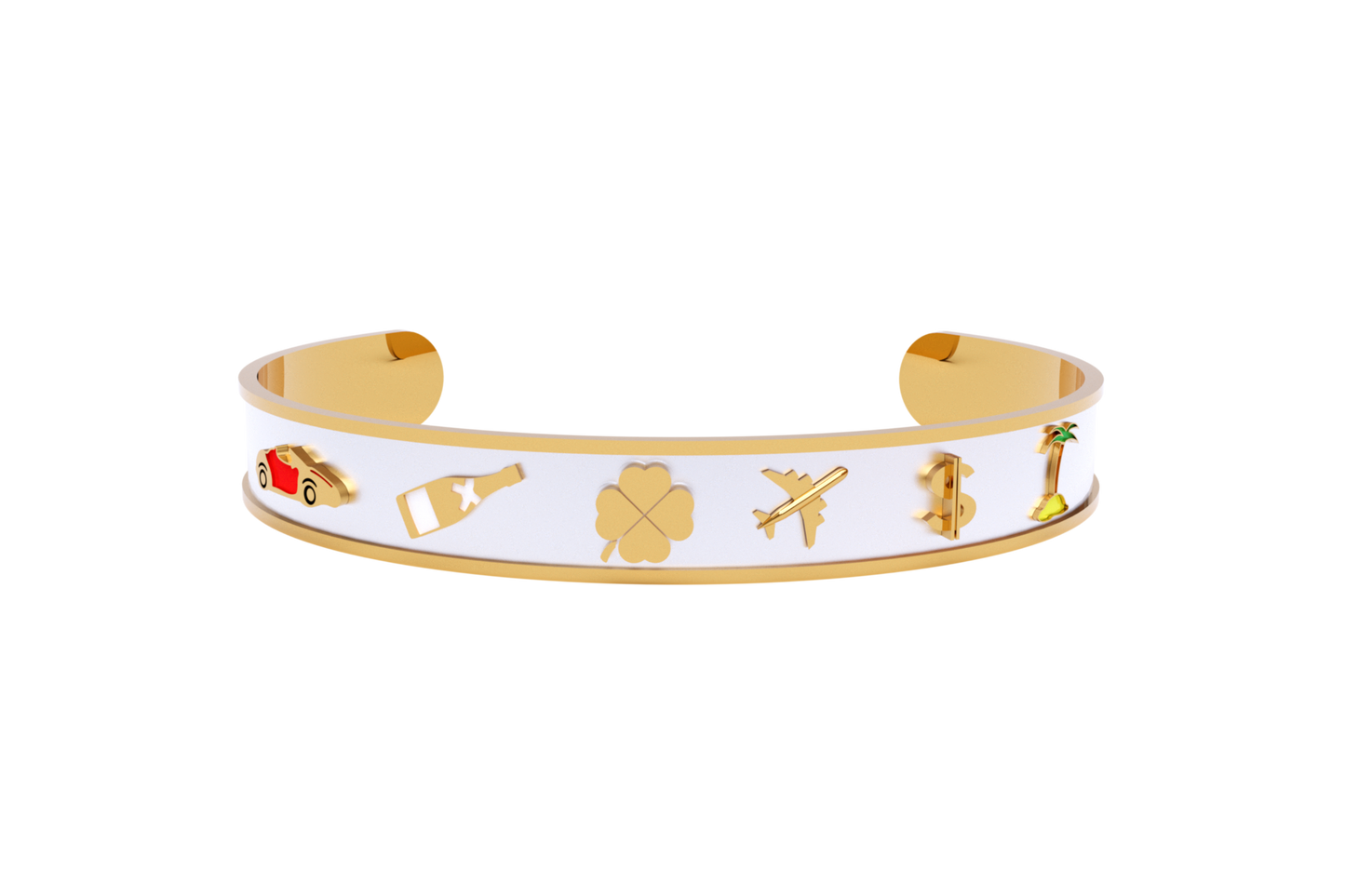 Pulsera Placers Dorado/Blanco
