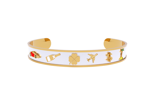 Pulsera Placers Dorado/Blanco
