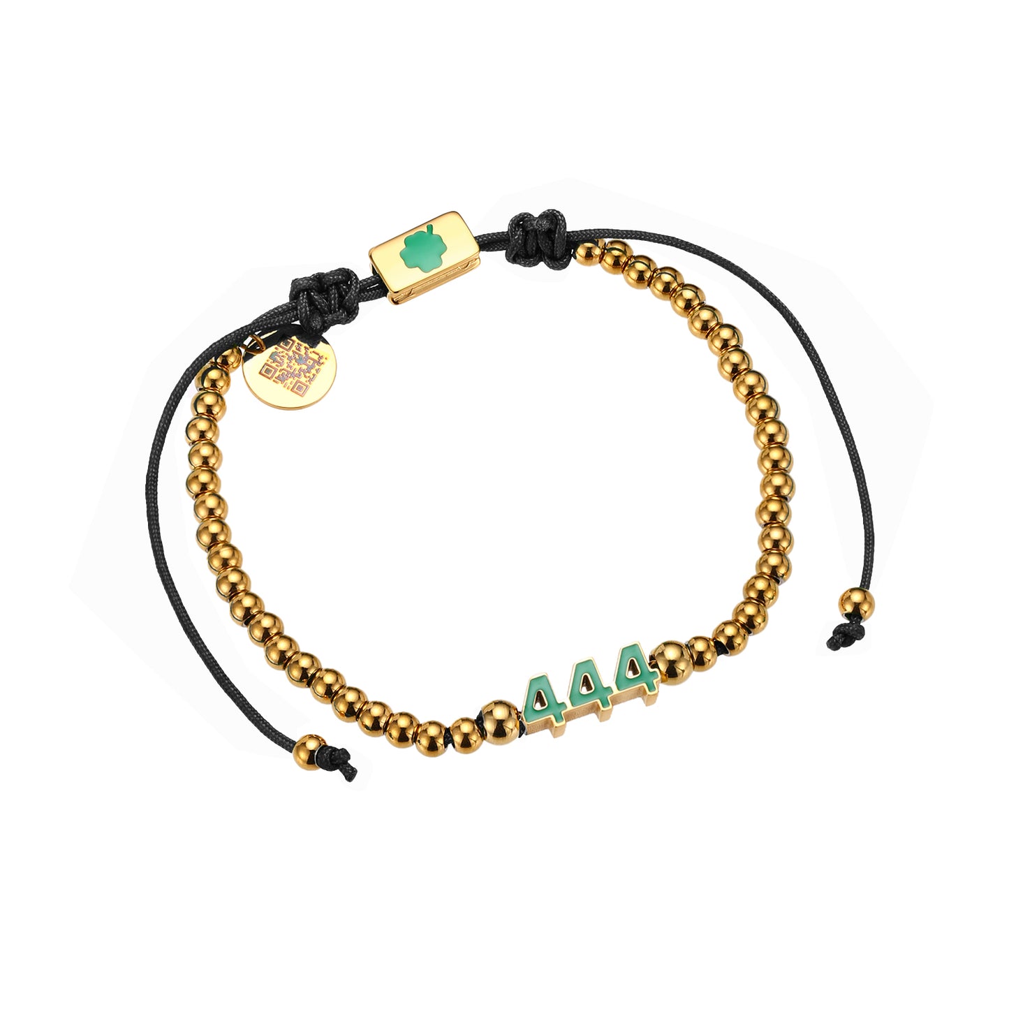 Pulsera de Hilo 444 Dorado/Negro