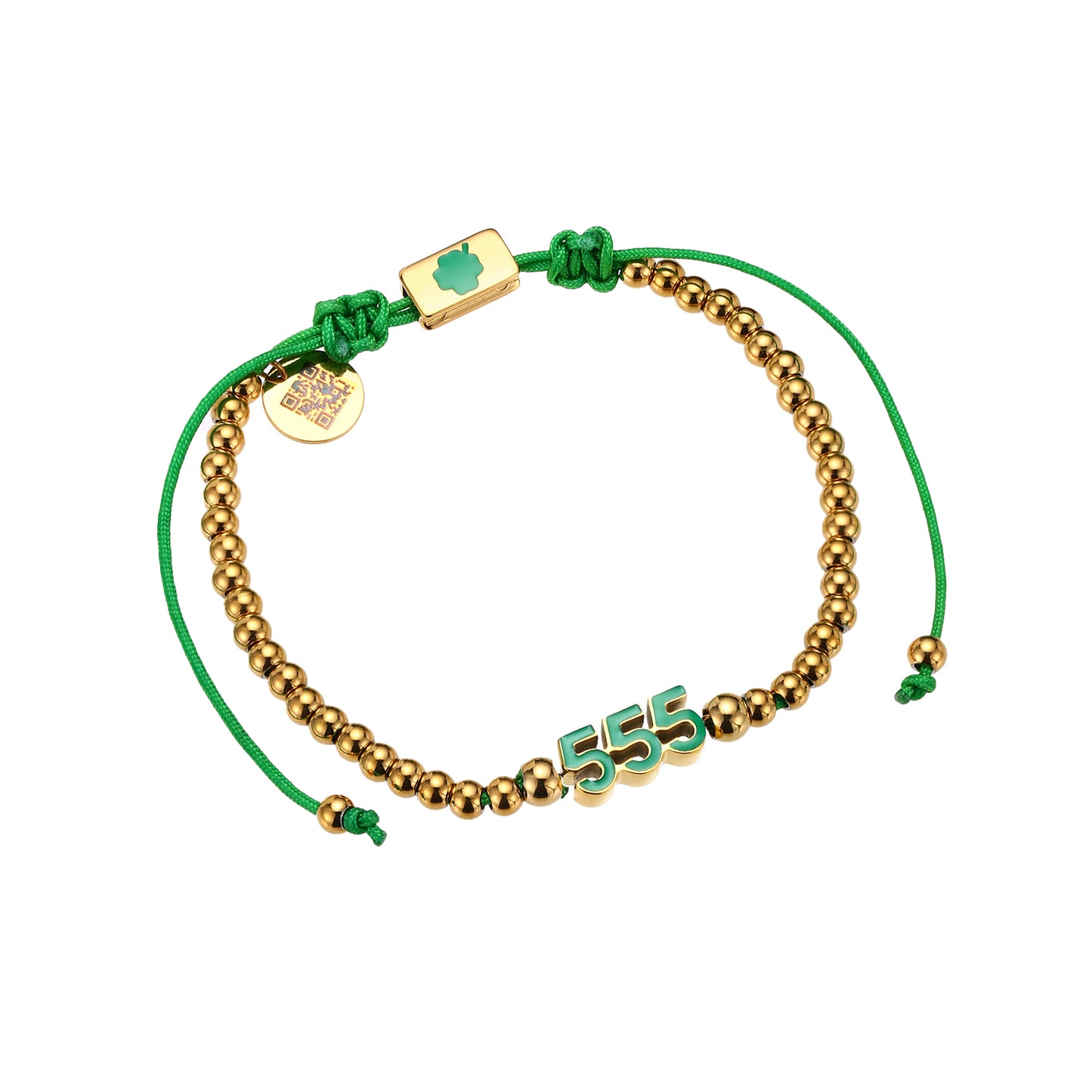 Gold/Green 555 Thread Bracelet