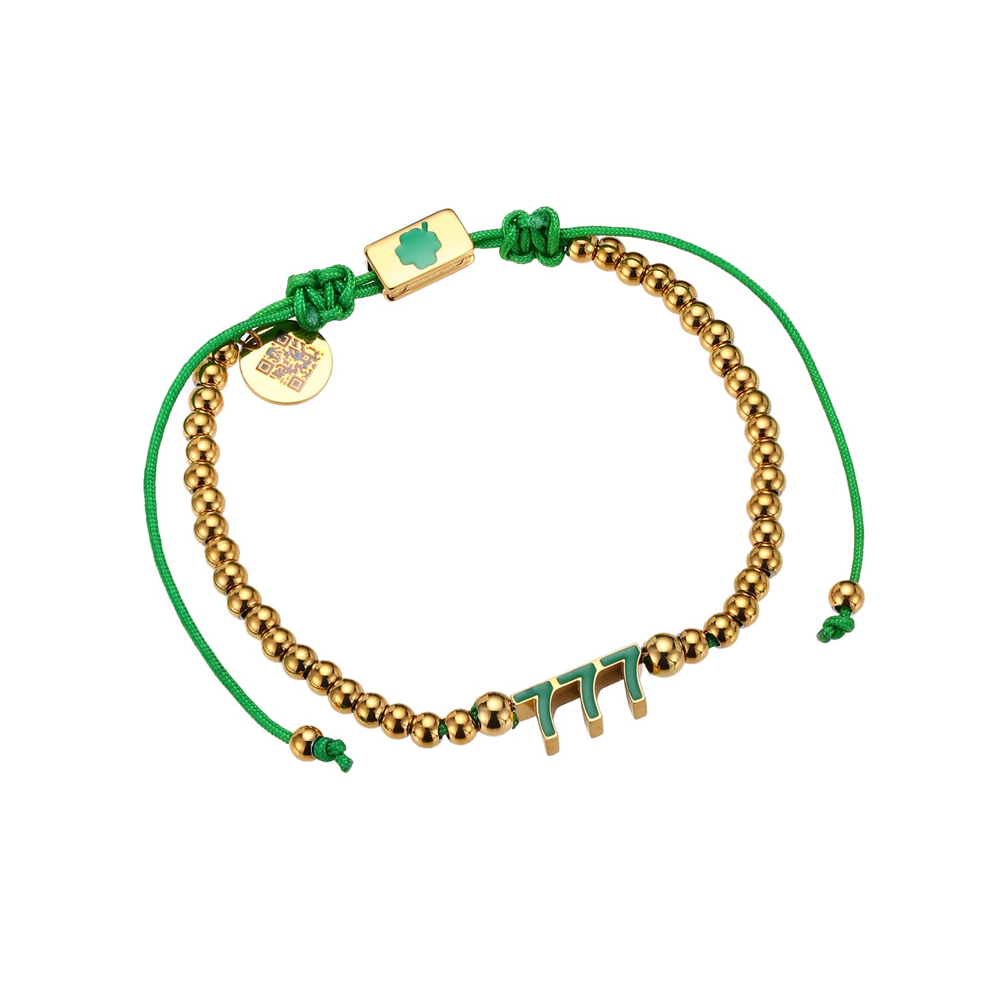 Pulsera de Hilo 777 Dorado/Verde