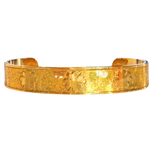 Pulsera Clasica Trebol 4 Hojas Dorado/Dorado