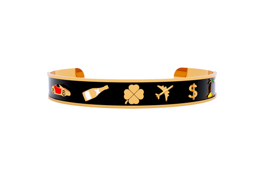 Pulsera "Placers" Dorado/Negro
